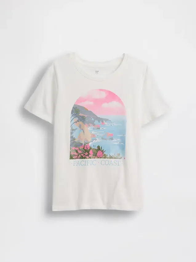 Camiseta gráfica holgada para niños