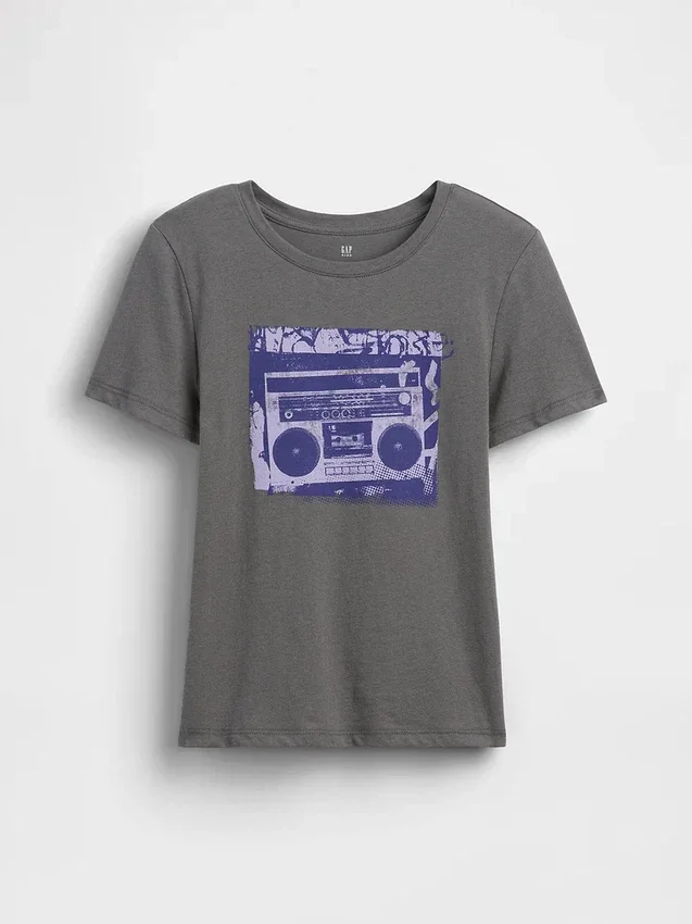 Camiseta gráfica holgada para niños