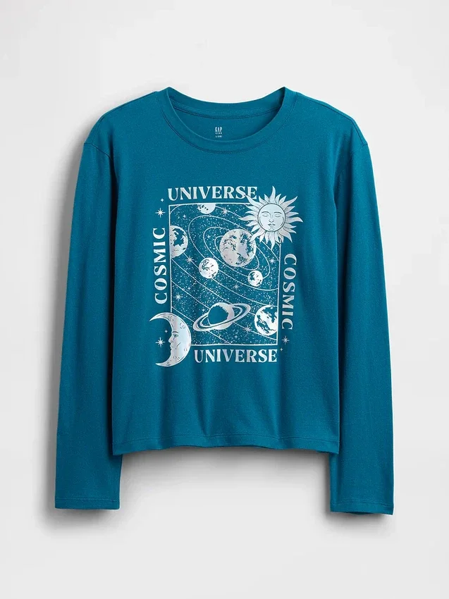 Camiseta gráfica holgada para niños