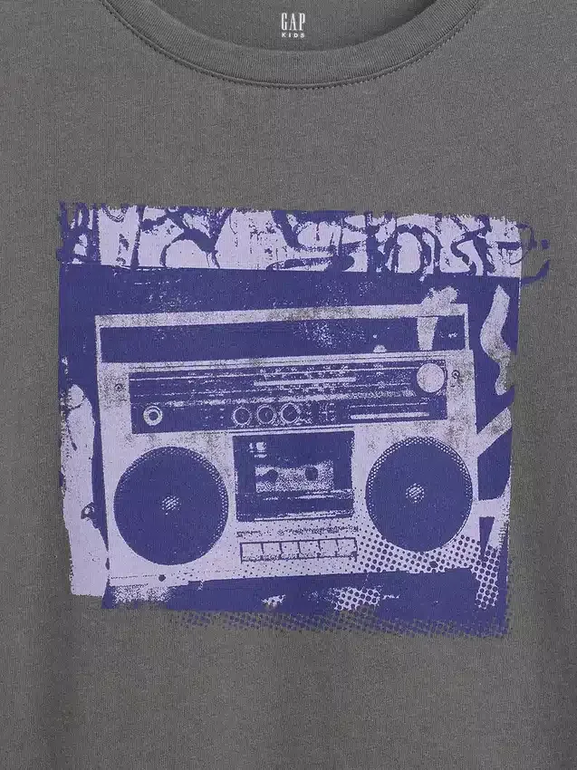 Camiseta gráfica holgada para niños