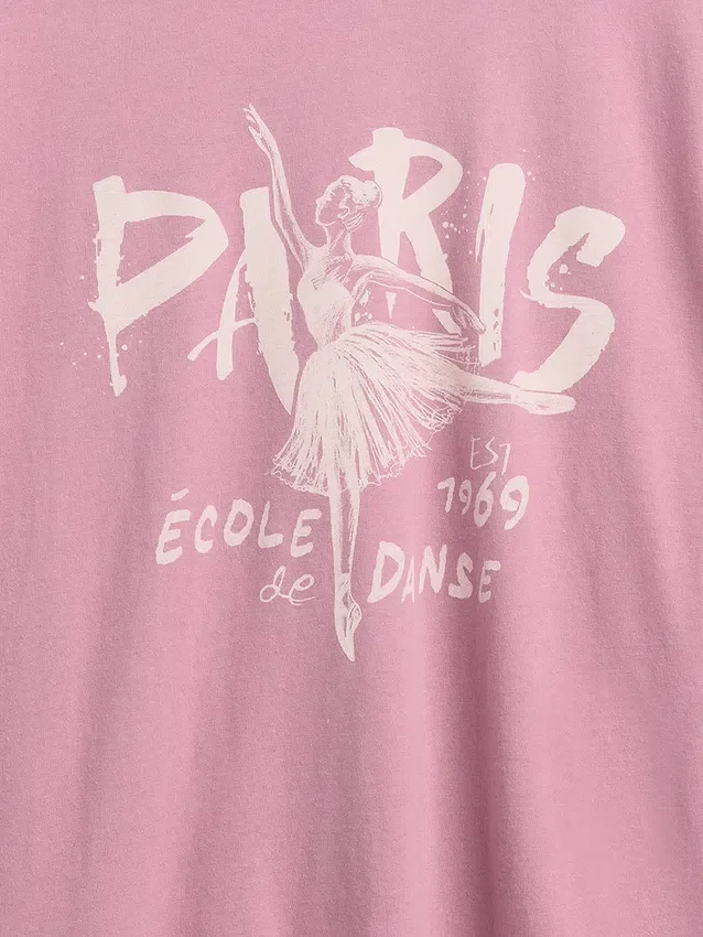 Camiseta gráfica holgada para niños