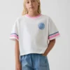 Camiseta gráfica oversize de corte cuadrado para niños