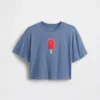 Camiseta gráfica oversize de corte cuadrado para niños