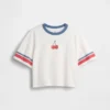 Camiseta gráfica oversize de corte cuadrado para niños