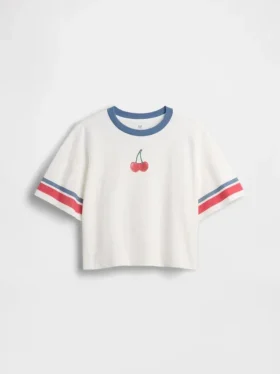Camiseta gráfica oversize de corte cuadrado para niños