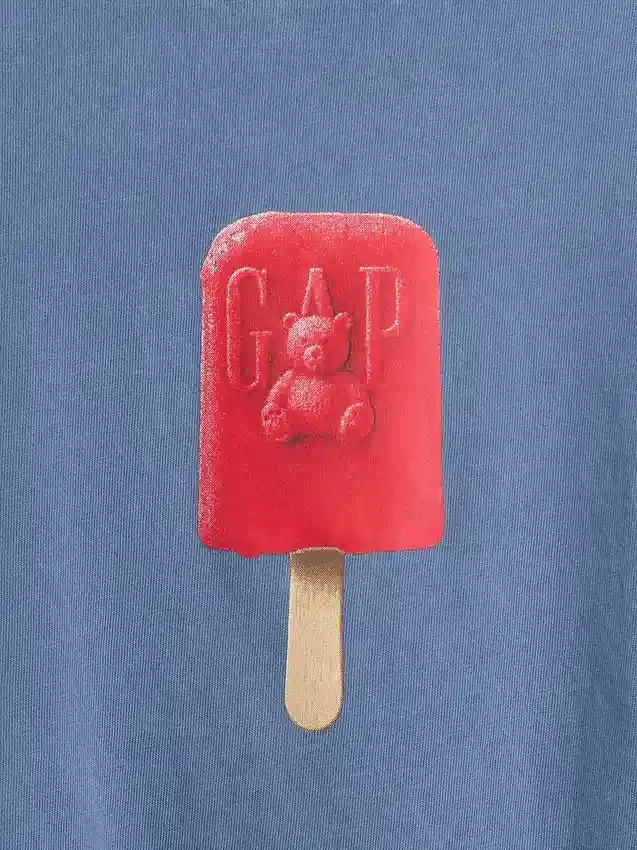 Camiseta gráfica oversize de corte cuadrado para niños