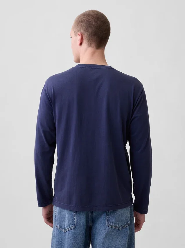 Camiseta Henley holgada