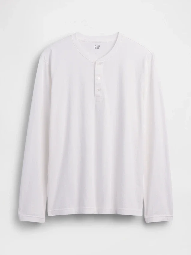 Camiseta Henley holgada