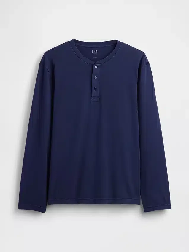 Camiseta Henley holgada