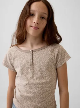 Camiseta Henley raglán para niños
