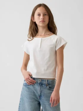 Camiseta Henley raglán para niños