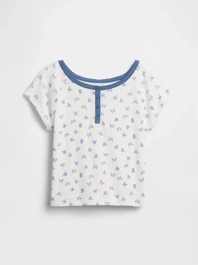 Camiseta Henley raglán para niños