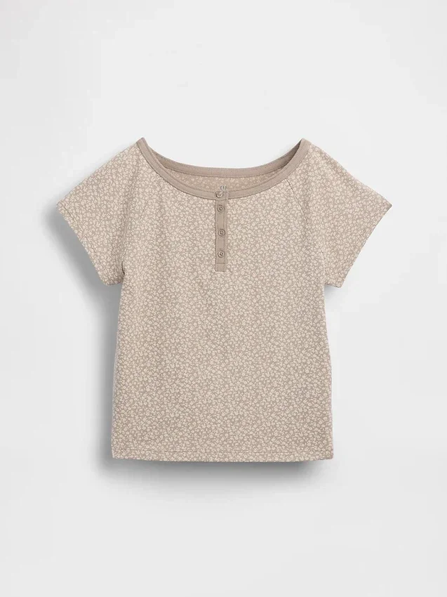 Camiseta Henley raglán para niños