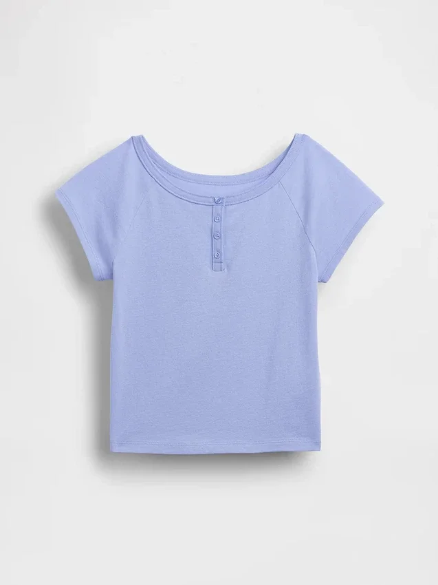 Camiseta Henley raglán para niños