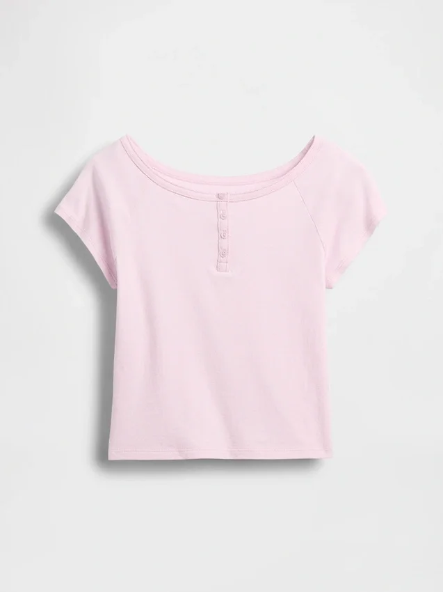 Camiseta Henley raglán para niños