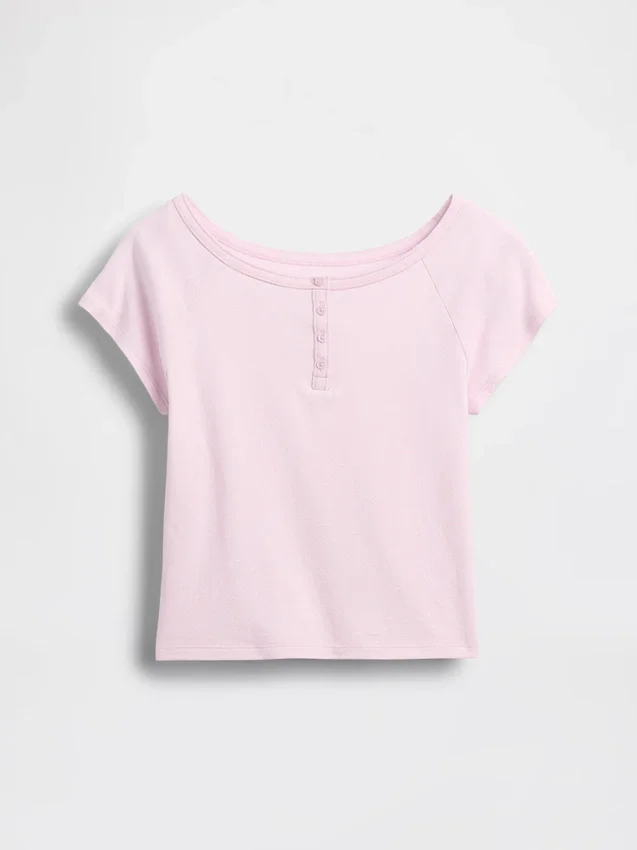 Camiseta Henley raglán para niños