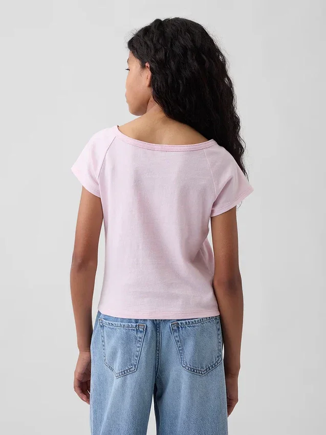 Camiseta Henley raglán para niños