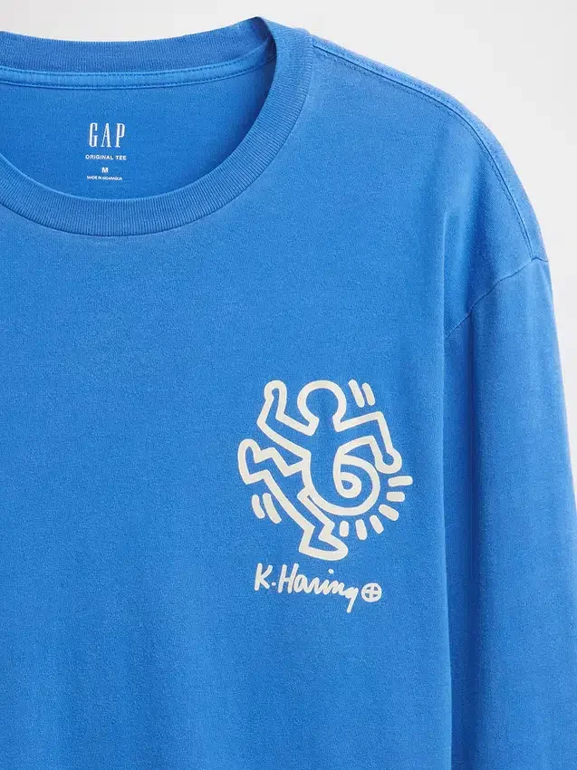Camiseta holgada con diseño gráfico de Keith Haring