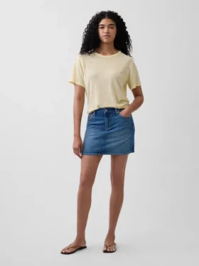 Camiseta holgada de mezcla de lino