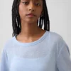 Camiseta holgada de mezcla de lino