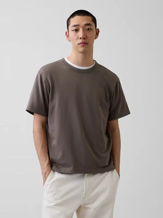 Camiseta holgada de peso pesado para adultos