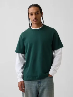 Camiseta holgada de peso pesado para adultos