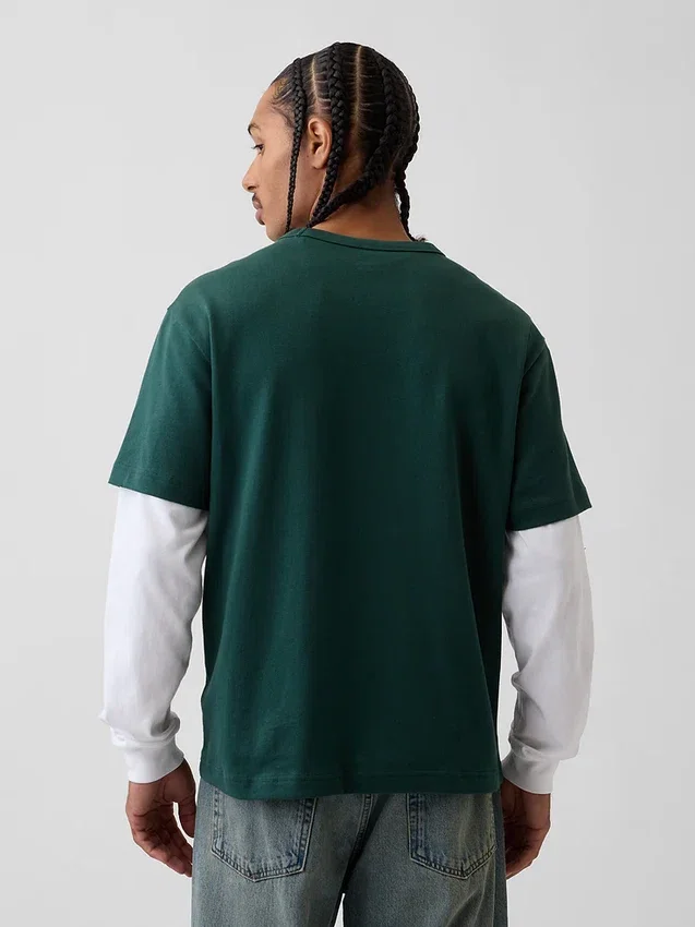 Camiseta holgada de peso pesado para adultos