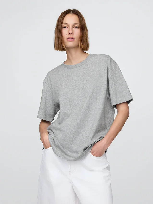 Camiseta holgada de peso pesado para adultos