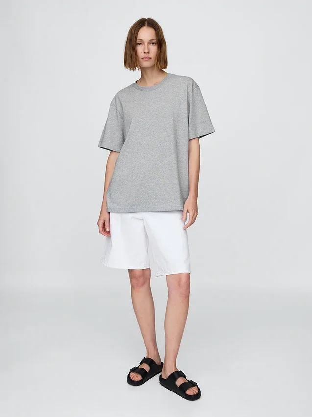 Camiseta holgada de peso pesado para adultos