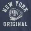 Camiseta infantil con cuello redondo y estampado «Relaxed New York»