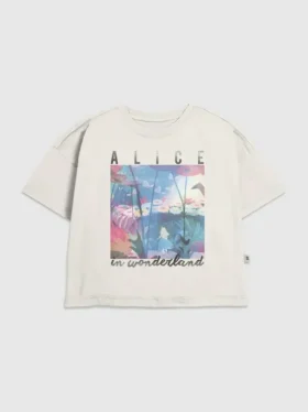Camiseta infantil con diseño de Alicia en el País de las Maravillas
