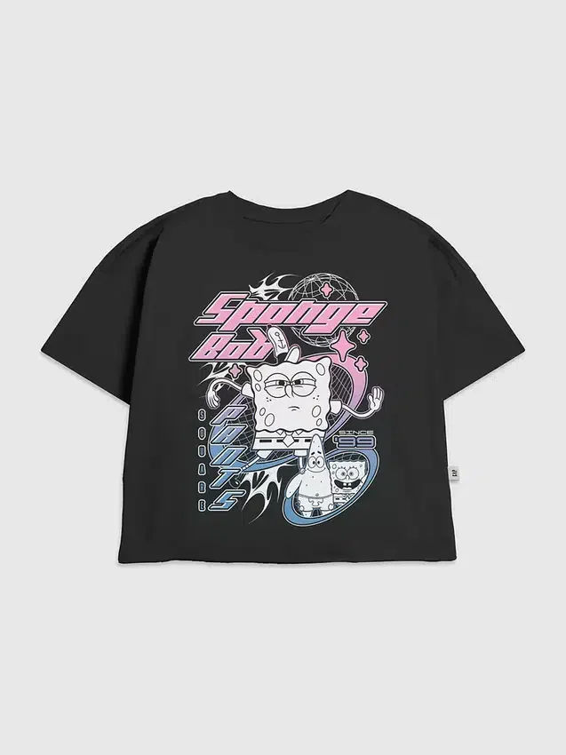 Camiseta infantil con diseño de Bob Esponja Y2K