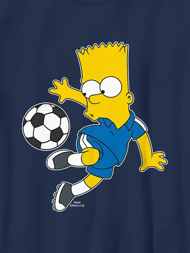 Camiseta infantil con diseño de fútbol de Bart Simpson