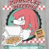 Camiseta infantil con diseño de Knuckles comiendo pizza de Sonic the Hedgehog