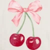 Camiseta infantil con diseño de lazo de cereza