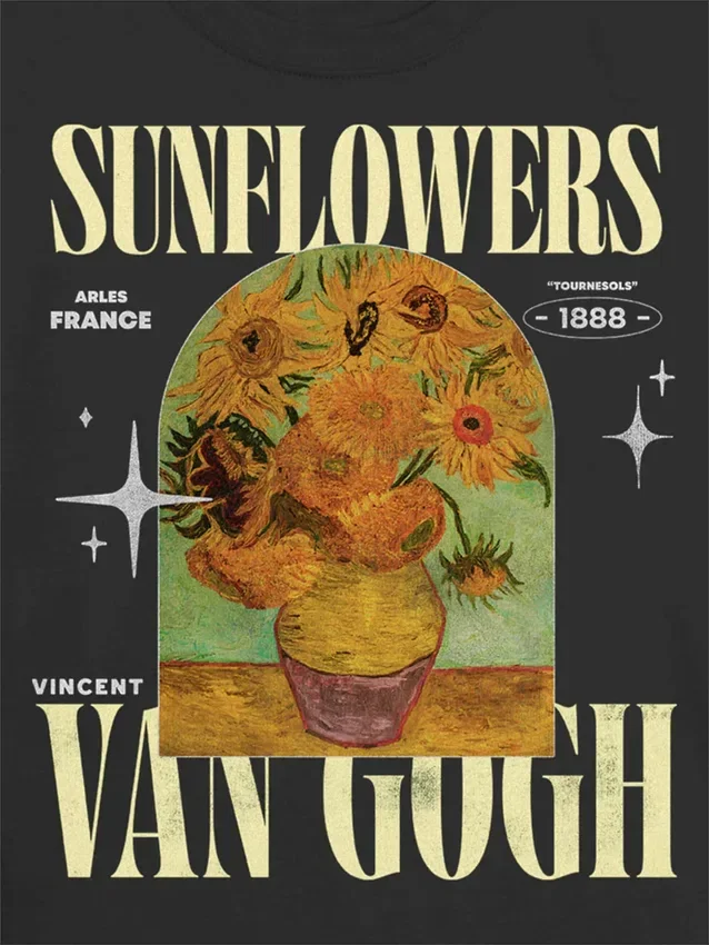 Camiseta infantil con diseño de los girasoles de Van Gogh