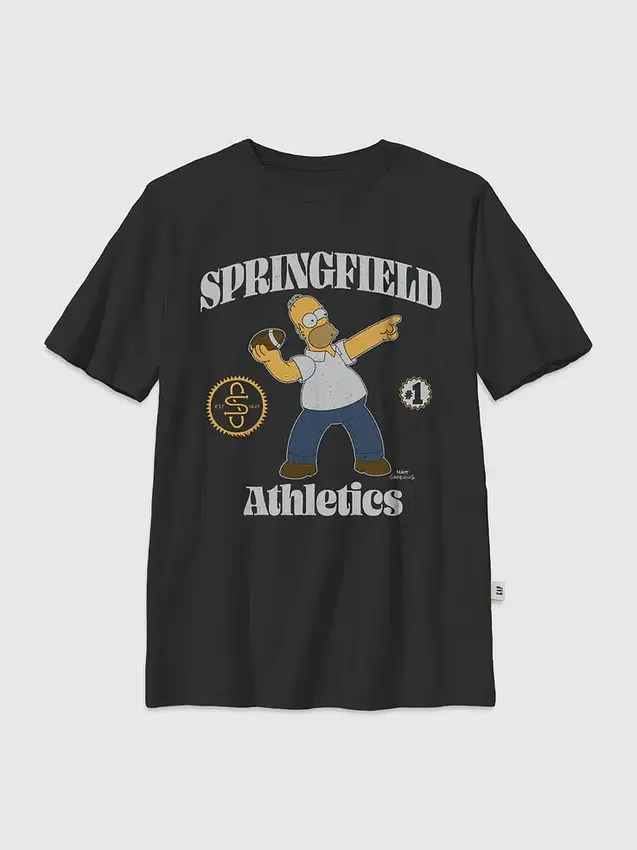 Camiseta infantil con diseño de «Los Simpson lanzan a Homero»