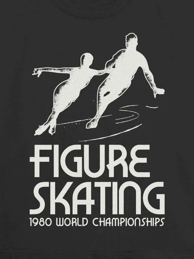 Camiseta infantil con diseño de patinaje artístico