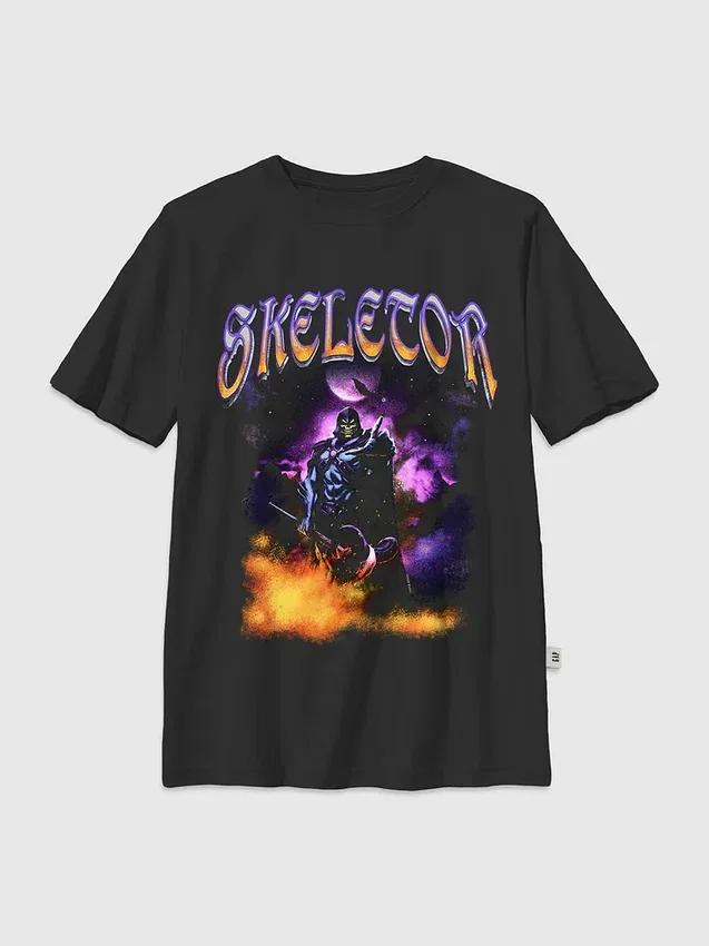 Camiseta infantil con diseño de Skeletor de noche de «Los Maestros del Universo»