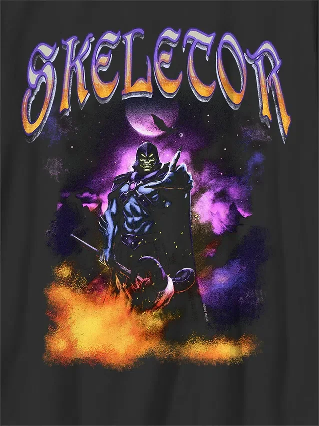 Camiseta infantil con diseño de Skeletor de noche de «Los Maestros del Universo»