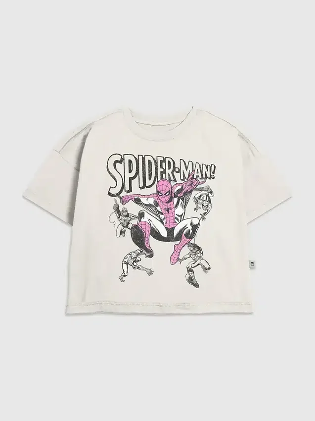 Camiseta infantil con diseño de Spider-Man en poses vintage
