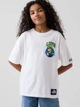 Camiseta infantil con diseño de Super Mario y corte holgado