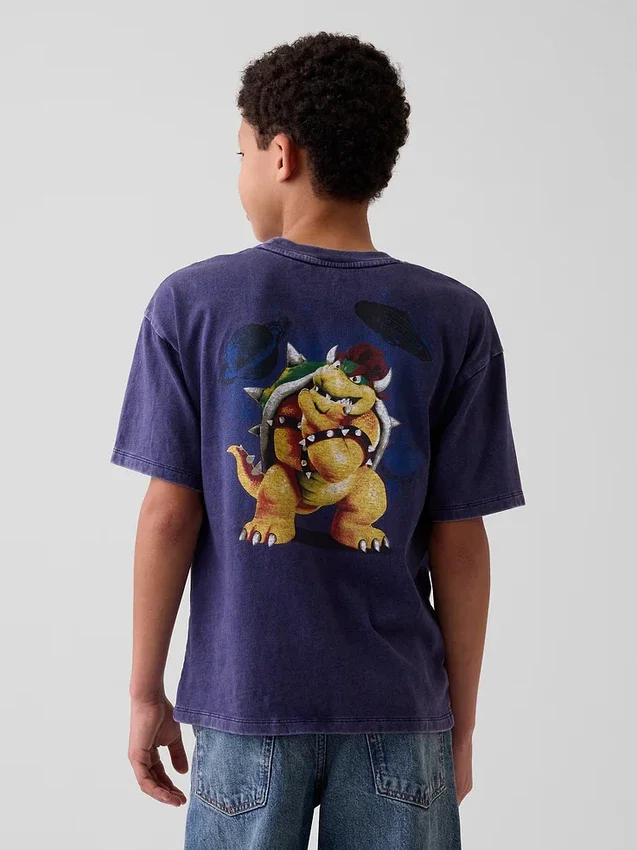 Camiseta infantil con diseño de Super Mario y corte holgado