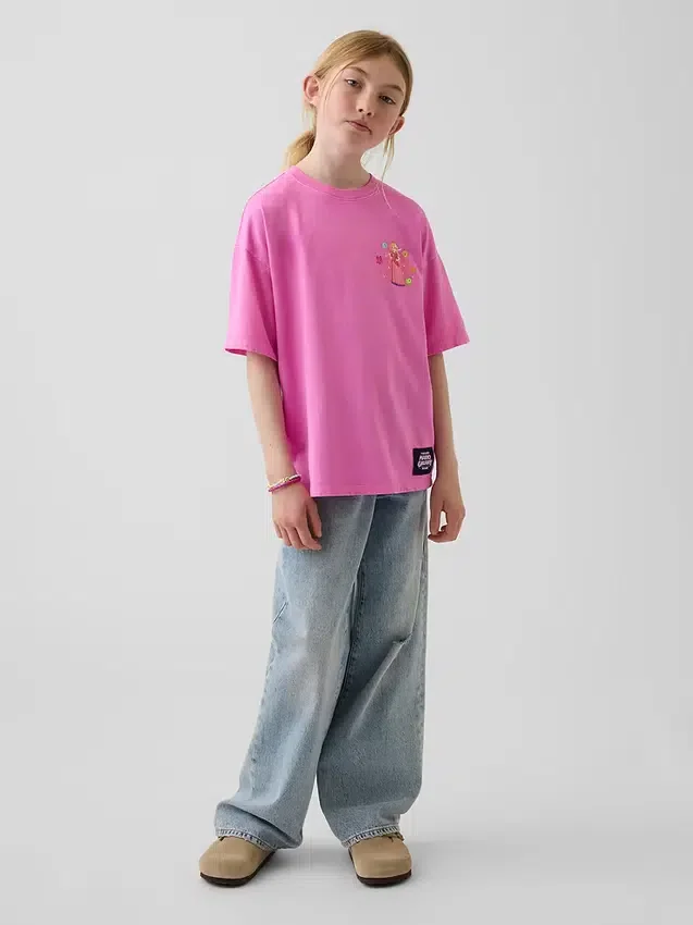 Camiseta infantil con diseño de Super Mario y corte holgado