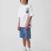 Camiseta infantil con diseño de Super Mario y corte holgado