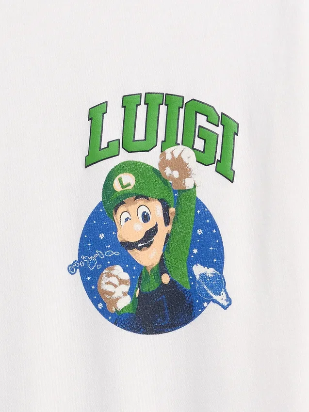 Camiseta infantil con diseño de Super Mario y corte holgado