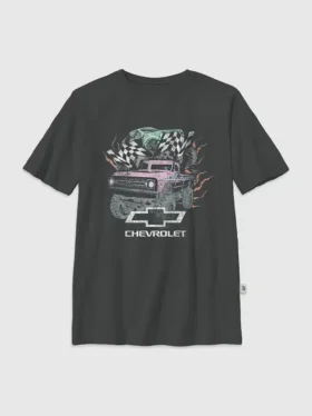 Camiseta infantil con diseño extragrande de camiones en tonos pastel de General Motors