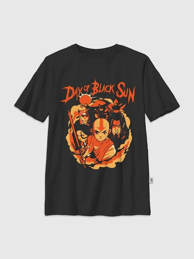 Camiseta infantil con diseño gráfico de «Avatar: El último maestro del aire» — Sol Negro