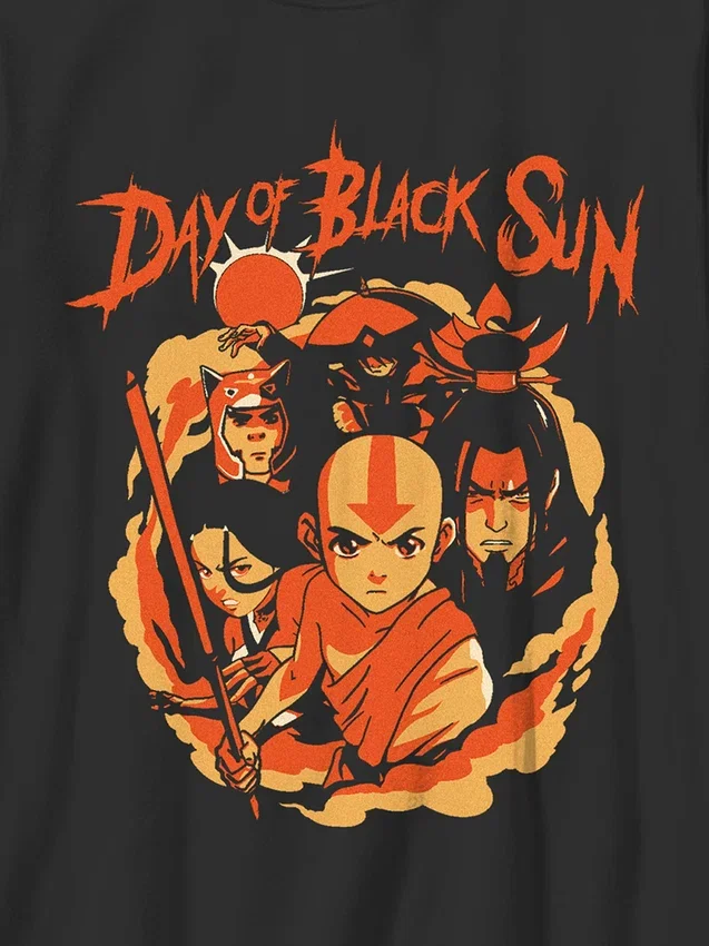 Camiseta infantil con diseño gráfico de «Avatar: El último maestro del aire» — Sol Negro