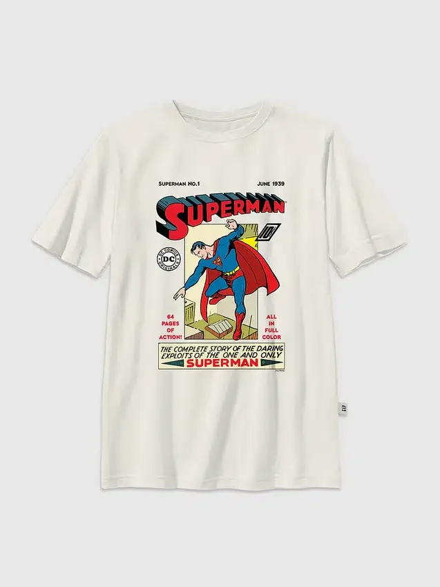 Camiseta infantil con diseño gráfico de cómic vintage de Superman